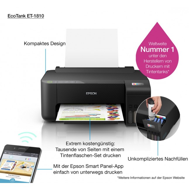 Epson ET-1810 color inkjet printer Epson ET-1810 color inkjet printer