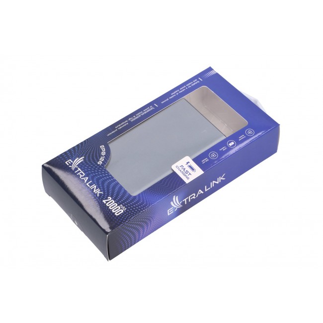 Extralink Powerbank EPB-126 20000mAh Silver Power bank, 45W PD, USB-C
