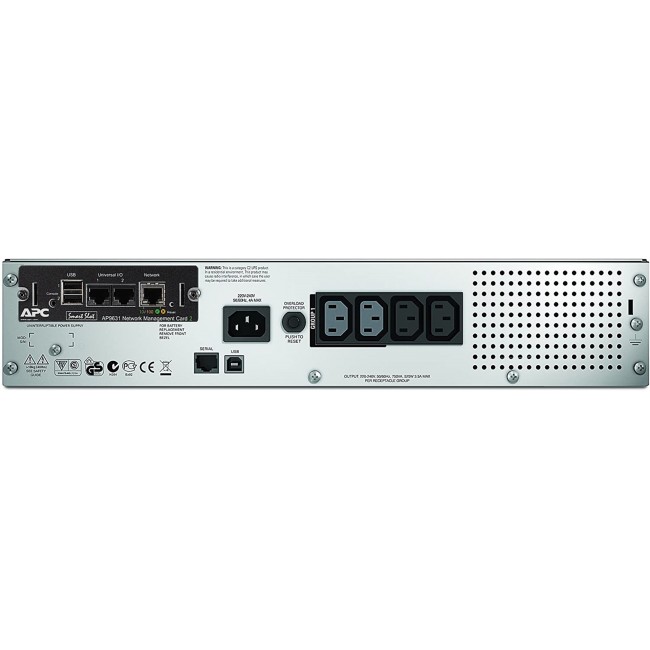 APC Smart-UPS SMT750RMI2UNC - 4x C13, USB, Rack mountable, NMC, 750VA APC Smart-UPS SMT750RMI2UNC - 4x C13, USB, Rack mountable, NMC, 750VA