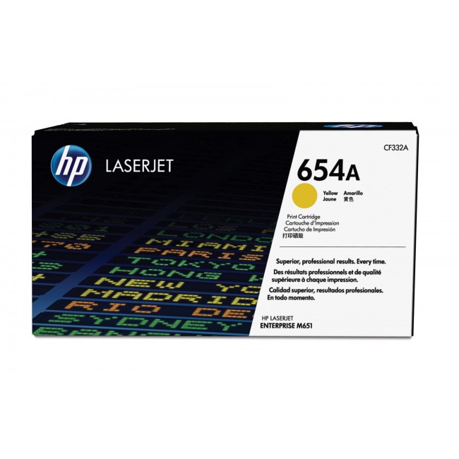 HP 654A Yellow Original LaserJet Toner Cartridge HP 654A Yellow Original LaserJet Toner Cartridge
