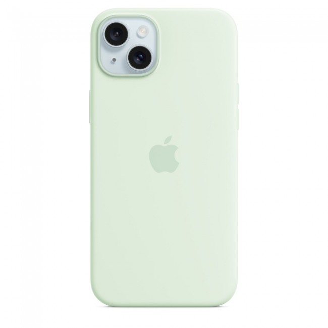 Silicone Apple case for iPhone 15 Plus Mint