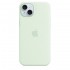 Silicone Apple case for iPhone 15 Plus Mint