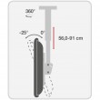 Techly 37-70 Telescopic Ceiling Universal LED TV LCD Support