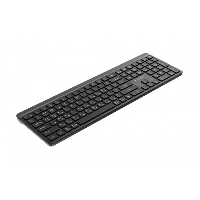 Gembird KB-WPS-03-CYRL Dual-mode pro-business slim wireless keyboard, 2.4G+BT, RU layout
