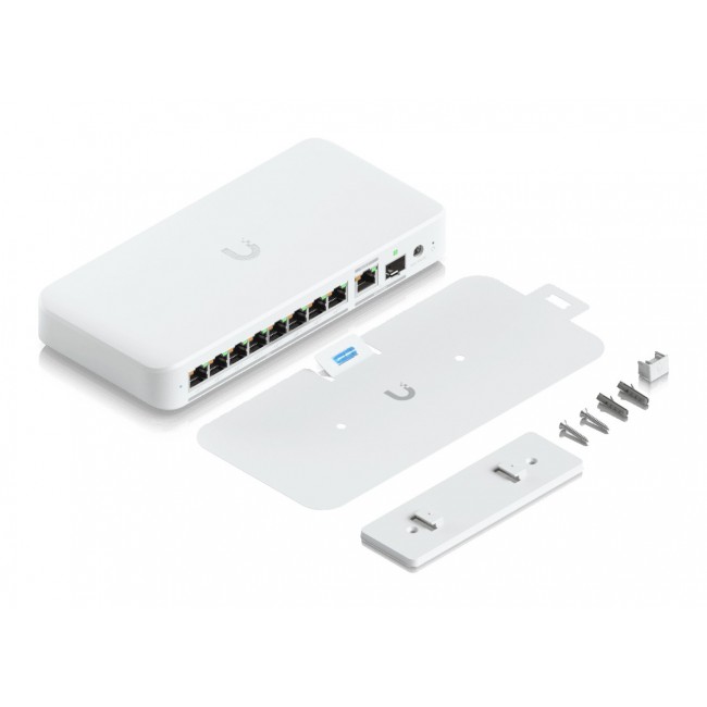 Ubiquiti USW-Flex-2.5G-8-PoE Switch | 8x 2.5GbE RJ45, 1x 10GbE SFP+, 196W