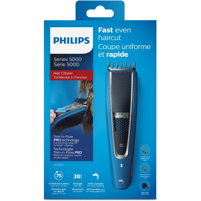 Philips 5000 series HC5612/15 hair trimmers/clipper Black, Blue Philips 5000 series HC5612/15 hair trimmers/clipper Black, Blue