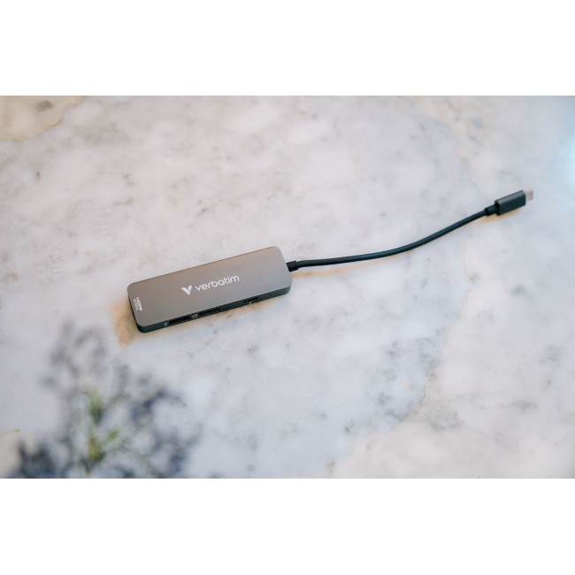 Verbatim USB-C Essentials Multiport Hub 4 ports: HDMI, USB-C PD, USB-A 3.2 Gen 1, USB-A