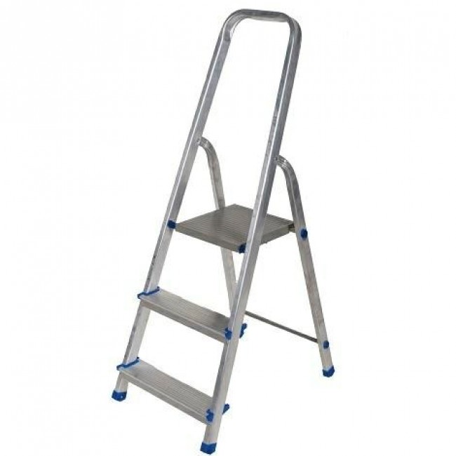 Aluminum Ladder, Free-standing, 3 steps