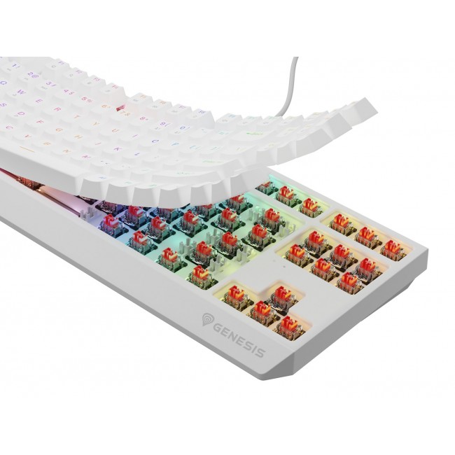 GENESIS Thor 230 TKL keyboard Gaming USB QWERTY US English White GENESIS Thor 230 TKL keyboard Gaming USB QWERTY US English White