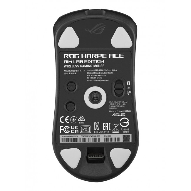 ASUS ROG Harpe Ace Aim Lab Edition mouse Gaming Ambidextrous RF Wireless + Bluetooth + USB Type-A Optical 36000 DPI