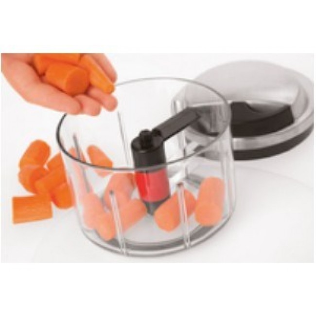 R SLE 16272 manual food chopper Black, Red, Stainless steel, Transparent