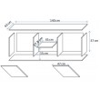 Cama SOHO TV cabinet 140x43x37 cashmere + black Cama SOHO TV cabinet 140x43x37 cashmere + black