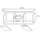 Cama SOHO TV cabinet 140x43x37 cashmere + black Cama SOHO TV cabinet 140x43x37 cashmere + black