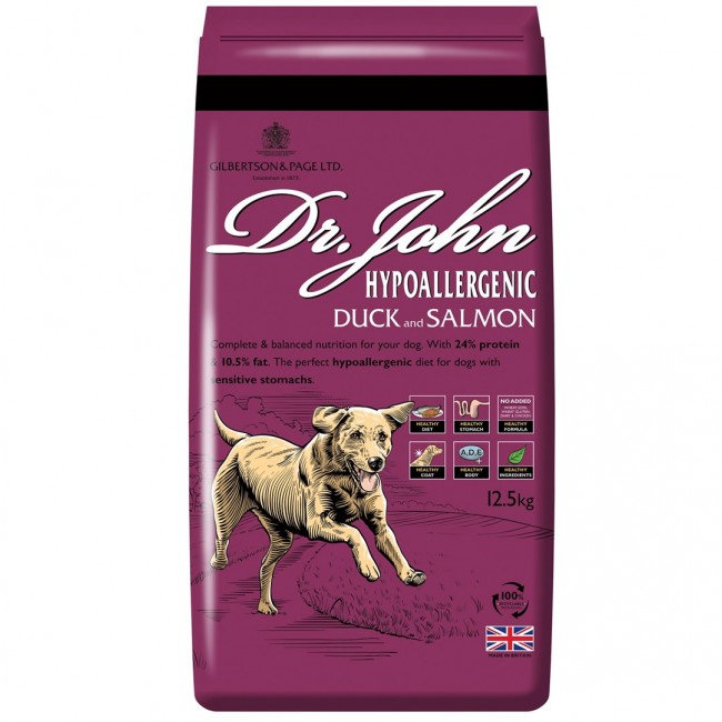 DR JOHN Hypoallergenic Duck with salmon - dry dog food - 12,5kg DR JOHN Hypoallergenic Duck with salmon - dry dog food - 12,5kg