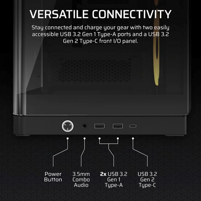 Corsair 4500X LX-R RGB Tempered Glass Mid-Tower, Black Midi Tower Corsair 4500X LX-R RGB Tempered Glass Mid-Tower, Black Midi Tower