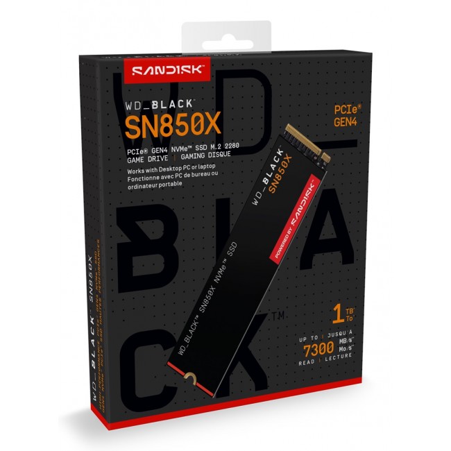 Western Digital Black WD_BLACK SN850X NVMe SSD POWERED BY SANDISK 1 TB