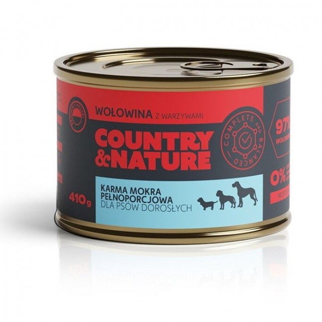 COUNTRY&NATURE Beef with vegetables Mono - wet dog food - 410g