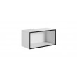 Cama open storage cabinet ROCO RO4 75/37/37 white/black