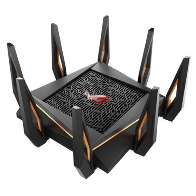 ASUS GT-AX11000 wireless router Gigabit Ethernet Tri-band (2.4 GHz / 5 GHz / 5 GHz) Black ASUS GT-AX11000 wireless router Gigabit Ethernet Tri-band (2.4 GHz / 5 GHz / 5 GHz) Black