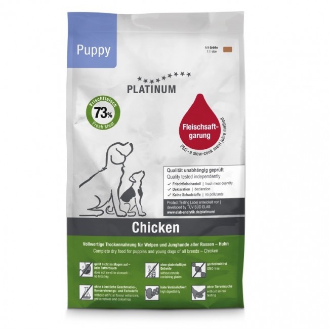 PLATINUM Puppy Chicken - semi-moist dog food - 1,5kg