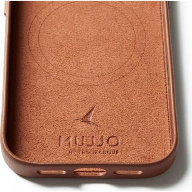 Mujjo Full Leather Case MagSafe Case for iPhone 17 Pro Brown