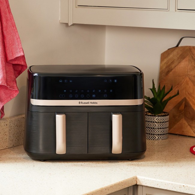 Russell Hobbs Air Fryer Dual 9 L Freestanding 2800 W Black Russell Hobbs Air Fryer Dual 9 L Freestanding 2800 W Black