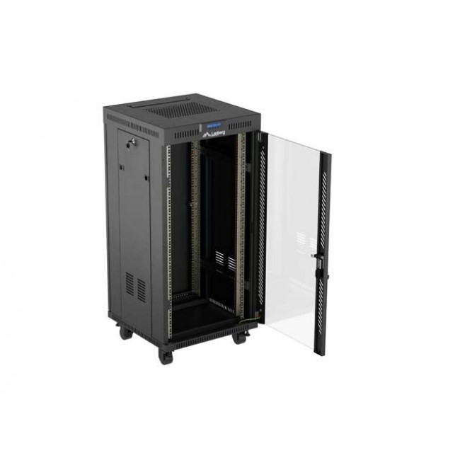 Lanberg FF01-6624-12BL rack cabinet 24U Freestanding rack Black