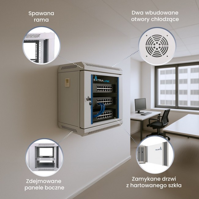 Extralink Rackmount cabinet 6U 10