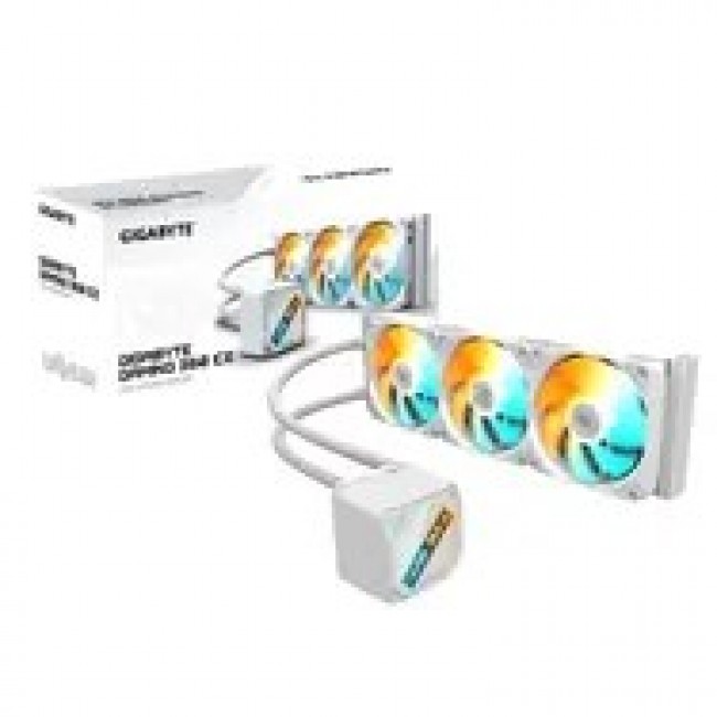 GIGABYTE GAMING 360 ICE Liquid CPU Cooler- 3x120mm ARGB Fans, slide-in interlocking mechanism, DAISY-CHAIN, Intel LGA 1851 and AMD AM5 Compatible