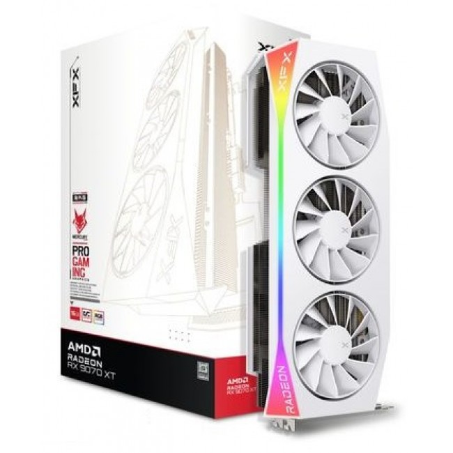 Graphics card. XFX Mercury RX 9070XT OC White G RGB 16