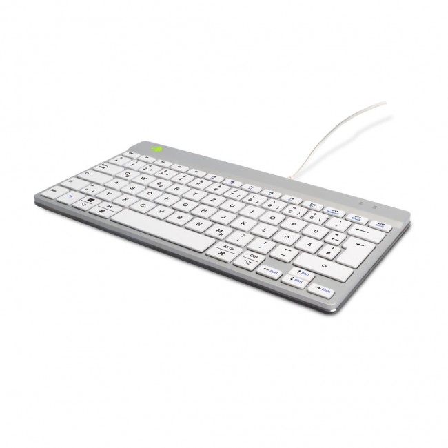 R-Go Tools Ergonomic keyboard R-Go Compact Break, compact keyboard with break software, QWERTZ (DE), wired, white R-Go Tools Ergonomic keyboard R-Go Compact Break, compact keyboard with break software, QWERTZ (DE), wired, white