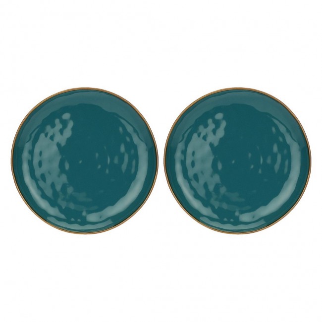 Set of 2 round platters Concerto Ottanio - Blue-green, 32 cm