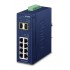 PLANET IP30 Industrial L2/L4 8-Port Managed L2/L4 Gigabit Ethernet (10/100/1000) Blue