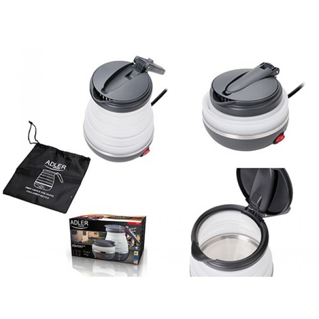 Adler AD 1279 electric kettle 0.6 L 750 W Black, White Adler AD 1279 electric kettle 0.6 L 750 W Black, White