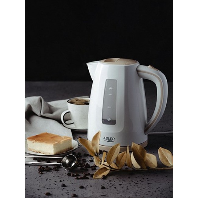 Adler AD 1264 electric kettle 1.7 L 2200 W Hazelnut, White Adler AD 1264 electric kettle 1.7 L 2200 W Hazelnut, White