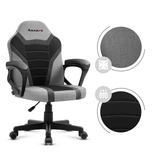 Gaming chair for children Huzaro HZ-Ranger 1.0 Gray Mesh, gray and black Gaming chair for children Huzaro HZ-Ranger 1.0 Gray Mesh, gray and black