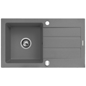 Single-bowl sink with draining board Maidsinks Promo 76x44 1B 1D E070053701