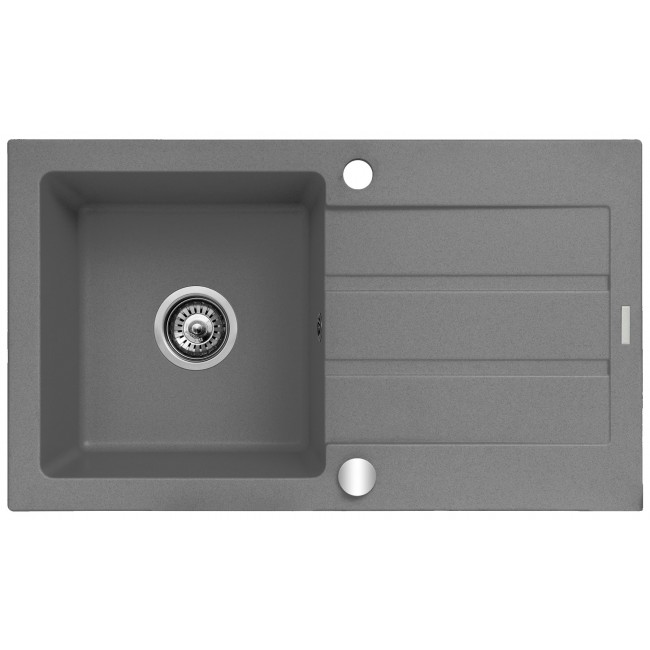 Single-bowl sink with draining board Maidsinks Promo 76x44 1B 1D E070053701 Single-bowl sink with draining board Maidsinks Promo 76x44 1B 1D E070053701