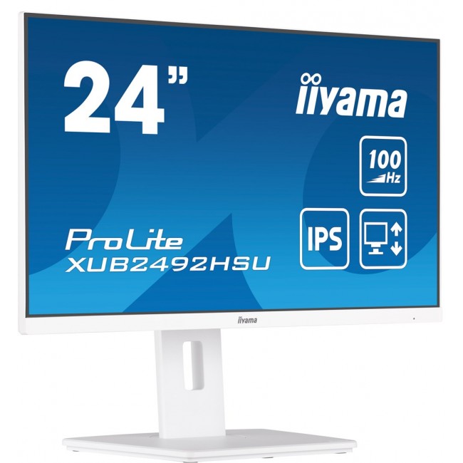 iiyama 24 IPS technology panel with 150mm height adjustable stand and 100Hz refresh rate