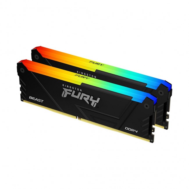 Kingston Technology FURY Beast 16GB 3600MT/s DDR4 CL17 DIMM (Kit of 2) RGB Kingston Technology FURY Beast 16GB 3600MT/s DDR4 CL17 DIMM (Kit of 2) RGB