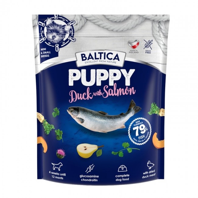 BALTICA Excellent Puppy Duck with salmon Small breeds - dry dog food - 1kg BALTICA Excellent Puppy Duck with salmon Small breeds - dry dog food - 1kg