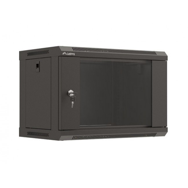 Lanberg WF03-5306-10B rack cabinet 6U Wall mounted rack Black