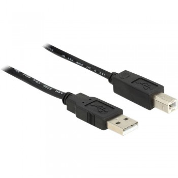 DeLOCK 20m, USB2.0-A - USB2.0-B USB cable USB A USB B Black