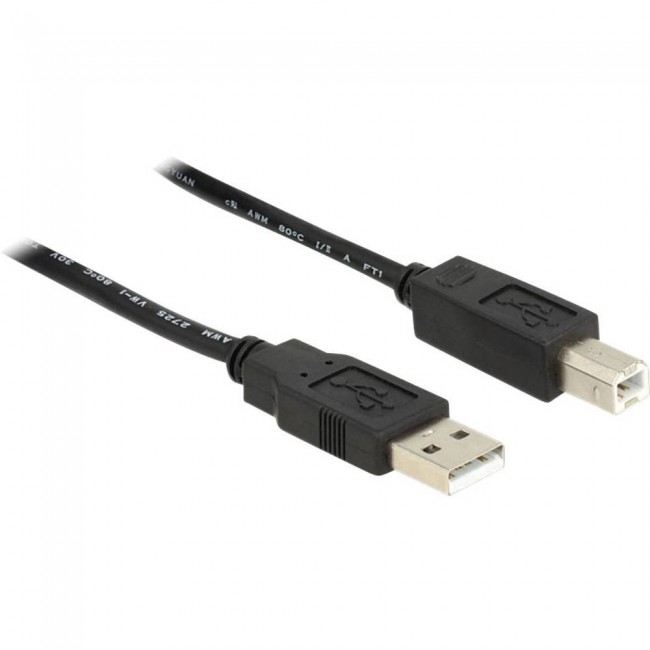 DeLOCK 20m, USB2.0-A - USB2.0-B USB cable USB A USB B Black