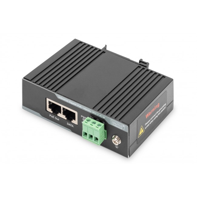 Digitus Industrial Gigabit Ethernet PoE+ Injector, 802.3 af/at, 60 W Digitus Industrial Gigabit Ethernet PoE+ Injector, 802.3 af/at, 60 W