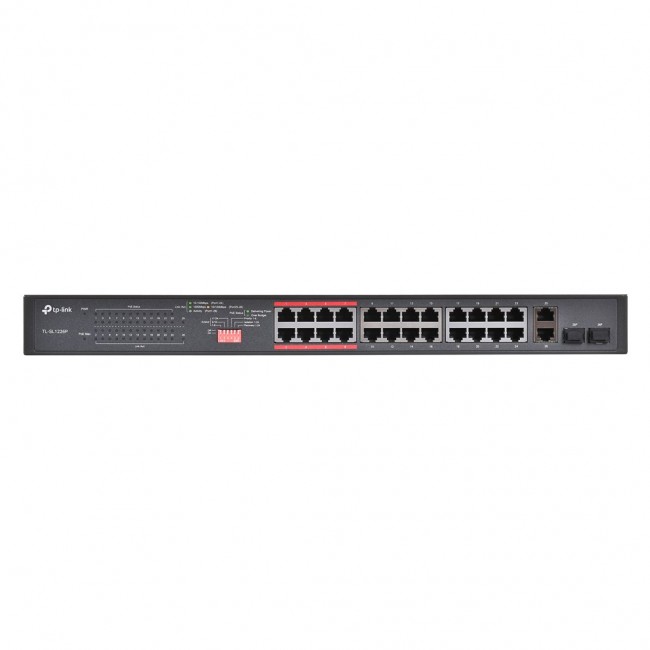 TP-Link 24-Port 10/100Mbps + 2-Port Gigabit Unmanaged PoE+ Switch
