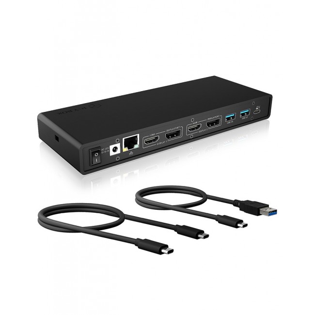 ICY BOX IB-DK2245AC Wired USB 3.2 Gen 1 (3.1 Gen 1) Type-C Black ICY BOX IB-DK2245AC Wired USB 3.2 Gen 1 (3.1 Gen 1) Type-C Black