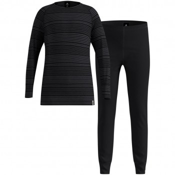 Komplet bielizny termoaktywnej dziecięcej Odlo ACTIVE WARM SET Set long czarny 92