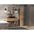 Topeshop NEL IV ANT/ART bathroom storage cabinet Graphite, Oak