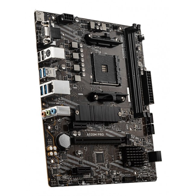 MSI A520M PRO motherboard AMD A520 Socket AM4 micro ATX